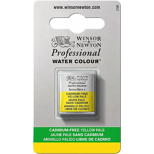 Winsor & Newton Professional Water Colour Aquarellfarbe Kadmiumfrei Gelb Hell - 1/2 Napf