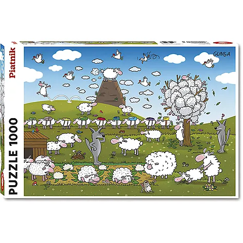 Piatnik Puzzle Gunga - Schafe im Paradies (1000Teile)