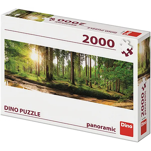 Dino Puzzle Panorama Morgend�mmerung im Wald - 2000 Teile