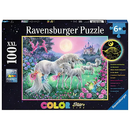 Ravensburger Puzzle Star Line Einhrner im Mondschein (100XXL)