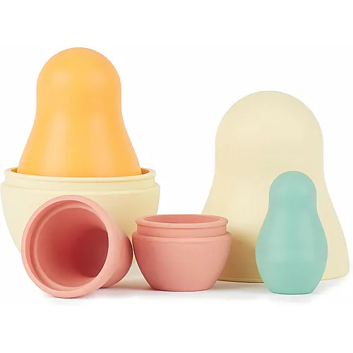 Bieco Silikon Matroschka f�r Kinder Tropical Vibes | Badespielzeug Baby ab 1 Jahr | Montessori Spielzeug Baby | Babuschka