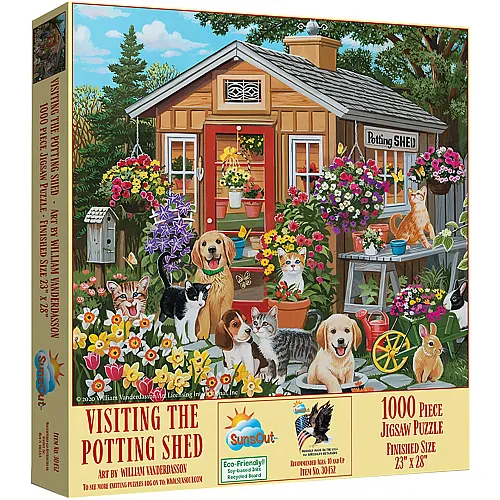 SunsOut Puzzle William Vanderdasson Visiting the Potting Shed - 1000 Teile