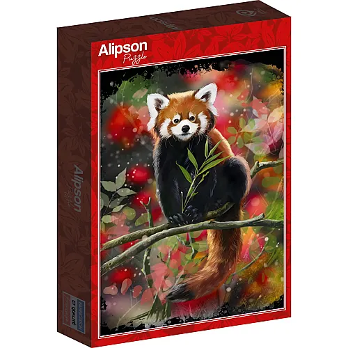 Alipson Puzzle Roter Panda sitzt auf einem Ast - 1000 Teile