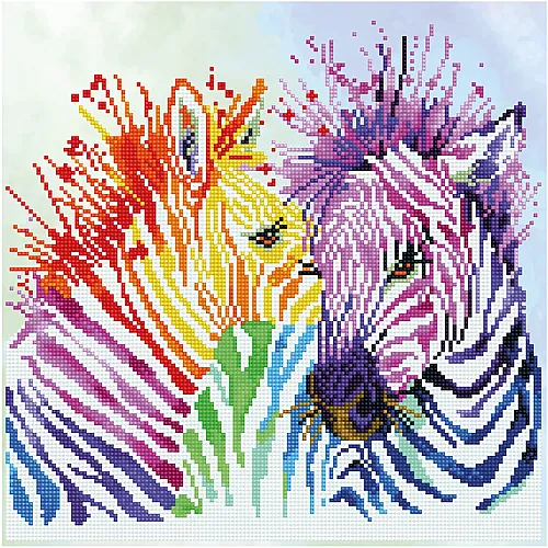 Diamond Dotz Regenbogen Zebras