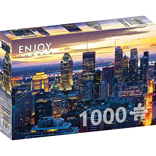 Enjoy Puzzle Montreal Skyline by Night, Canada - 1000 Teile