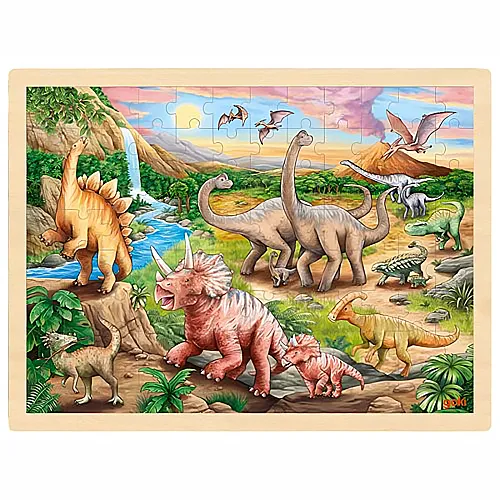 Einlegepuzzle Dinosaurierwanderung 96Teile