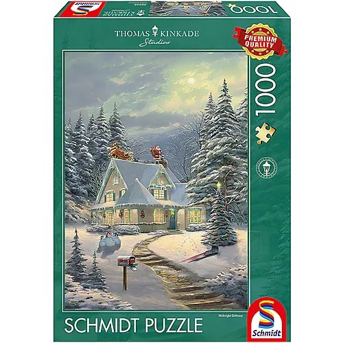 Schmidt Puzzle Thomas Kinkade Am Heiligabend (1000Teile)