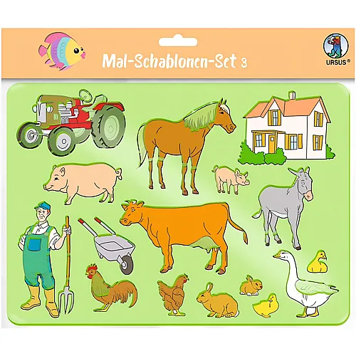 Schablonen-Set Tiere - 6 Teile