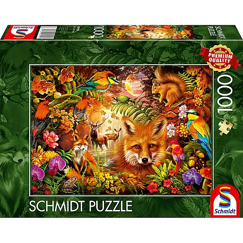 Schmidt Puzzle Bl�ten, Fell und Federn - 1000 Teile