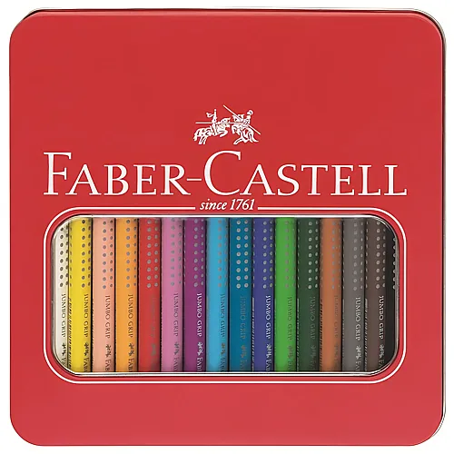 Faber-Castell Jumbo GRIP Farbstifte 16er Metalletui