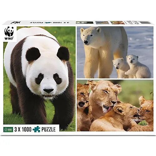 Ambassador Puzzle WWF Sugetiere (3x1000)
