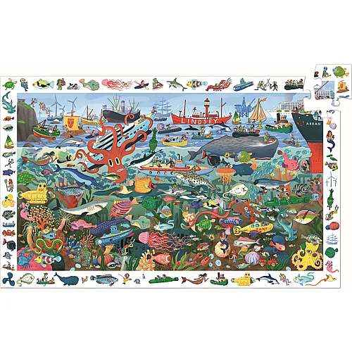 Djeco Wimmelpuzzle die Geheimnisse des Meeres 200 Teile