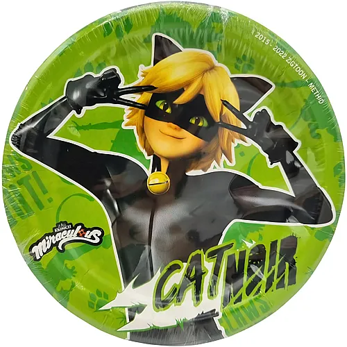 BeenSmile Einwegteller Cat Noir 18cm (8Teile)