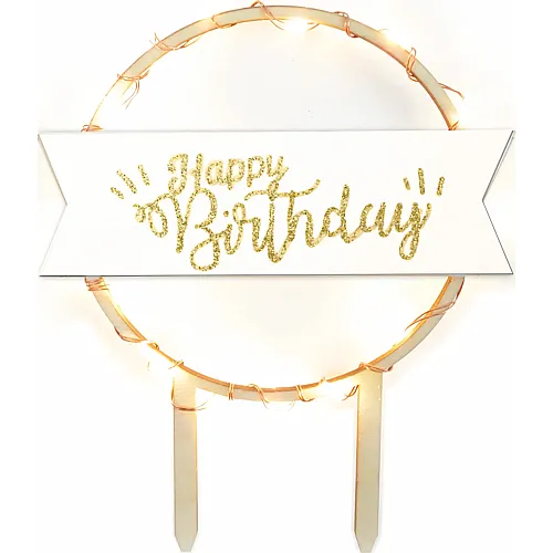 ScrapCooking Tortenaufsatz mit Led Happy Birthday