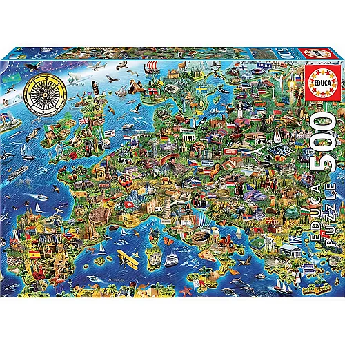 Educa Puzzle Europa Karte (500Teile)