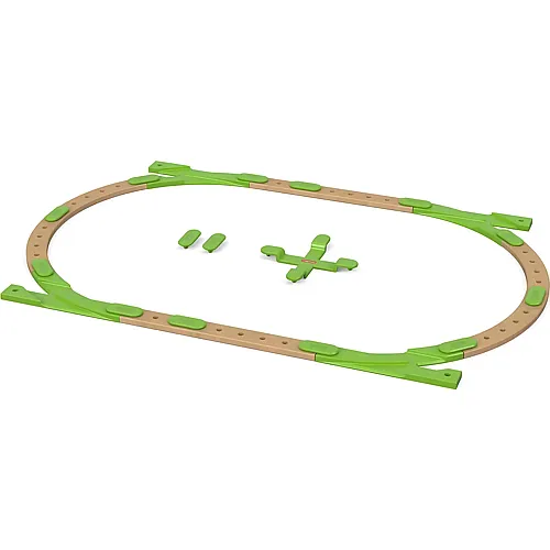 Fisher-Price Wunder Werker Holzspielzeug Erweiterungsset Schienen aus FSC zertifiziertem Holz, Spielzeug ab 3 Jahren, Mehrfarbig