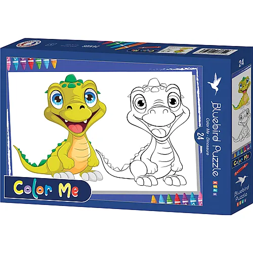 Bluebird Puzzle Color Me Dinosaurier - 24 Teile