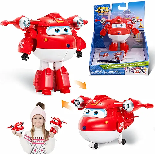 Alpha Toys Super Wings Transformierender Supercharged Jett (13cm)