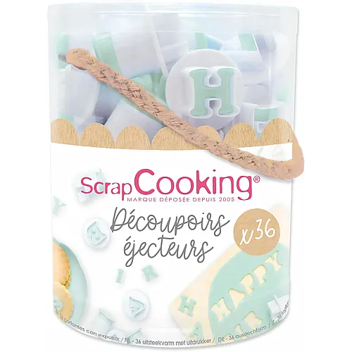ScrapCooking Set Ausstecher mit Auswerfer (A Bis Z, 0 Bis 9) - 36 Teile