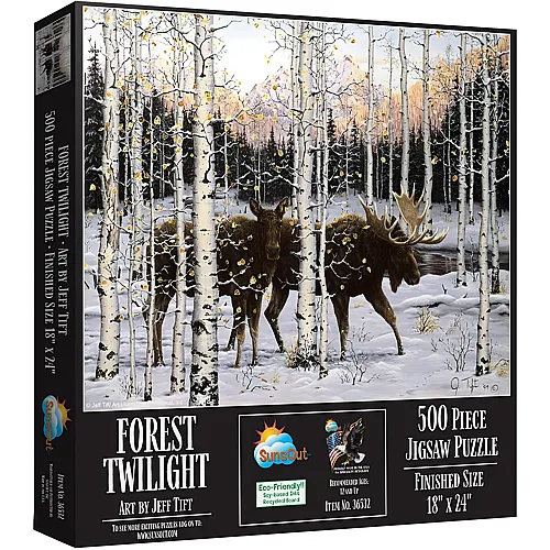 SunsOut Puzzle Jeff Tift Abendd�mmerung im Wald - 500 Teile