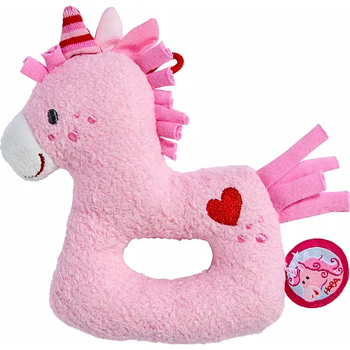 Greifling Einhorn Glitzergl�ck - 12 cm