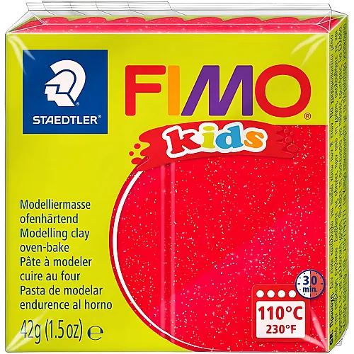 Modelliermasse Glitter-Rot 42g