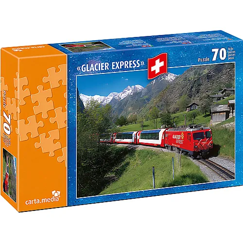 carta media Puzzle Glacier Express (70Teile)