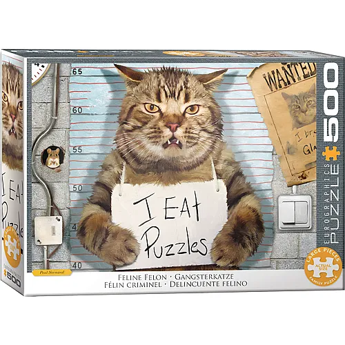 Eurographics Puzzle Gangsterkatze - 500 Teile