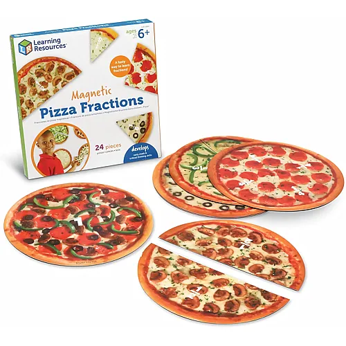 Learning Resources Magnetische Bruchteil-Pizzast�cke Pizza Fractions, Ab 6 Jahren, Lernspiel Br�che und Prozentwerte, 1 Ganzes bis ?