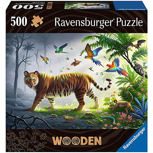 Ravensburger Puzzle Wooden Tiger im Dschungel (500Teile)