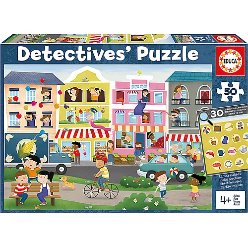 Centro città: Puzzle del detective - 50 pezzi