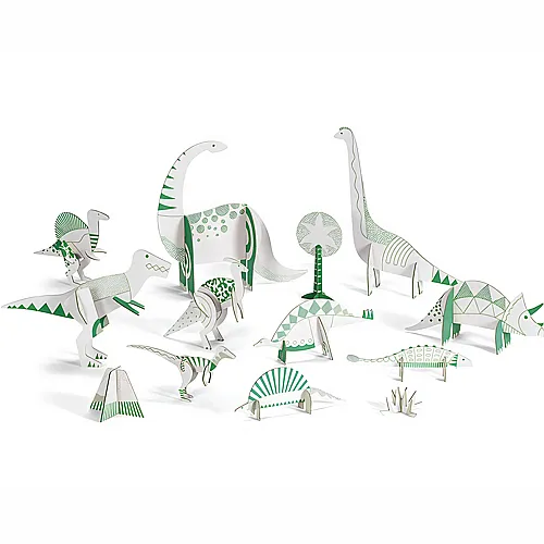 Djeco Kreativ 3D Bau- & Malset Dinosaurier