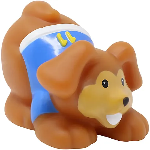 Fisher-Price Little People Brauner Hund mit Fussballtrikot