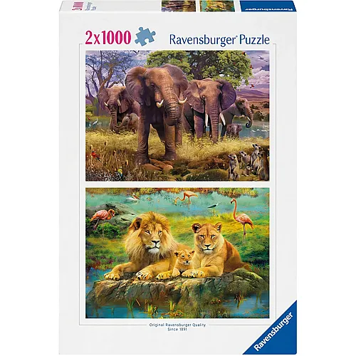 2in1 Afrikanische Tiere 1000Teile