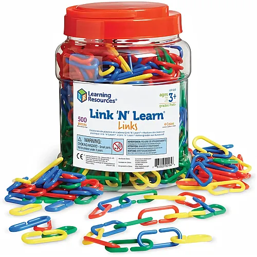 Link 'N' Learn Links  Kettenglieder in 4 Farben - 500 Teile