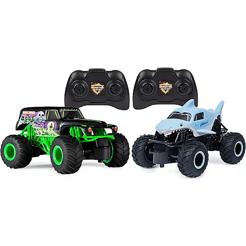 Racing Rivals - Grave Digger vs. Megalodon