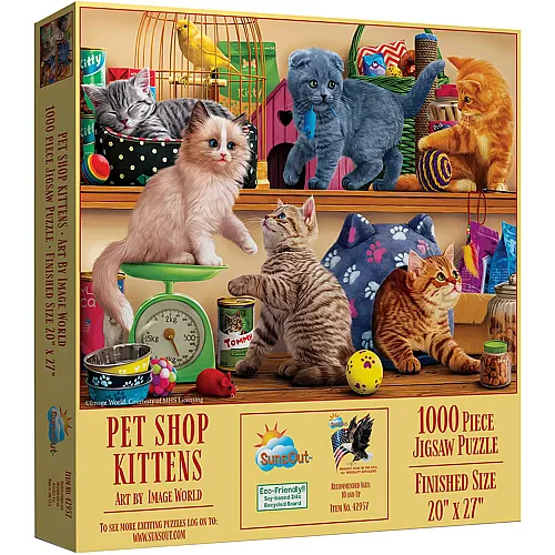 SunsOut Puzzle Image World Pet Shop Kittens - 1000 Teile