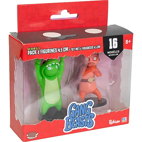 Lansay Gang Beasts - Pack 2 Fig. 4.5cm Modeles Assortis