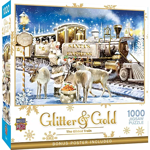 Master Pieces Puzzle Glitter + Gold Der goldene Zug - 1000 Teile