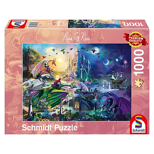 Schmidt Puzzle Nchtlicher Drachen-Wettstreit (1000Teile)