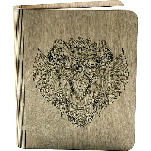 Creatif Wood Eulen-notizbuch Aus Holz 100 Bl�tter