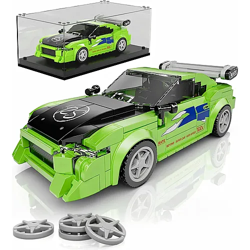 Mould King Speed Champion Eclips Rennwagen mit Acryl Vitrine (27033)