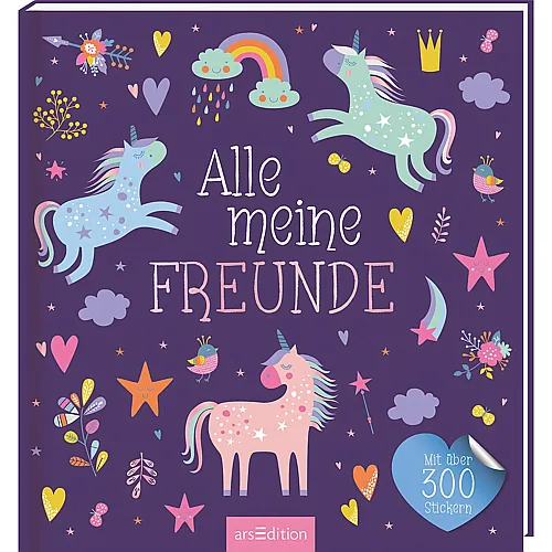 Alle meine Freunde Einhorn mit �ber 300 Stickern