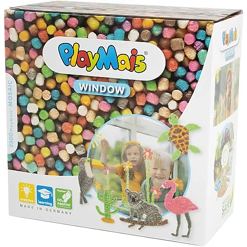 PlayMais Mosaic Fenstermosaik - Tiere (2300Teile)