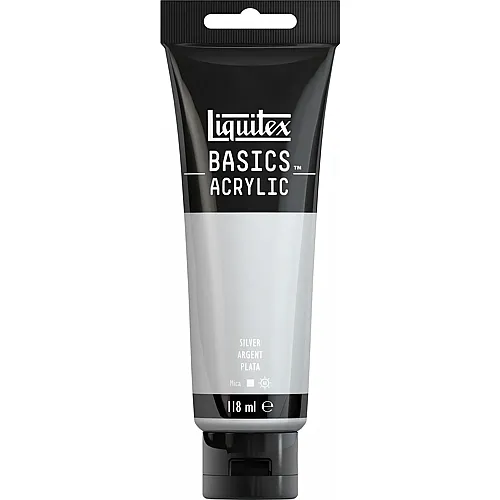 Liquitex Lqx Basics Acrylfarbe 118ml Tube Silber