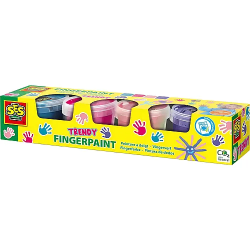 SES Fingerfarbe Trendfarben - 4 x 110 ml