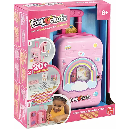 Jumbo Funlockets Nagelstudio Koffer, Nagelfeile, Nagellack,