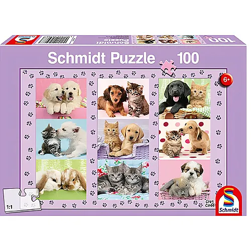 Schmidt Puzzle Meine Tierfreunde (100Teile)