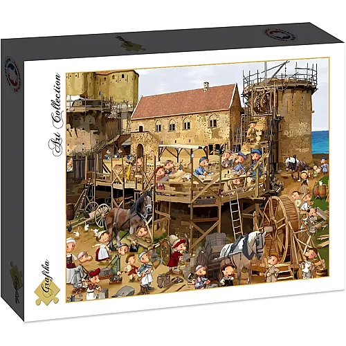 Grafika Puzzle Art Collection Fran�ois Ruyer - Bauwesen im Mittelalter - 2000 Teile