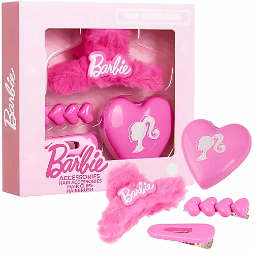 Cerda Barbie Haarschmuck Set M�dchen - Haarspangen, Klappb�rste & Haarklammer, Beauty-Haarset - Geschenke f�r Sie